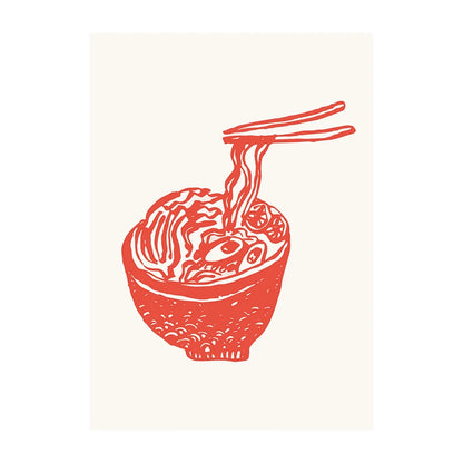 Trendy Kitchen Pizza Sushi Minimalist Canvas Wall Art