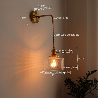 Green Copper LED Wall Sconce