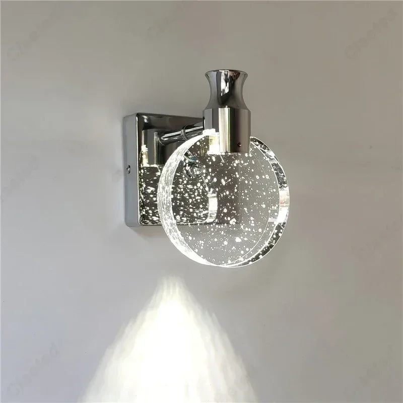 Modern Crystal LED Bathroom Wall Sconce