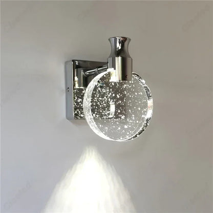Modern Crystal LED Bathroom Wall Sconce