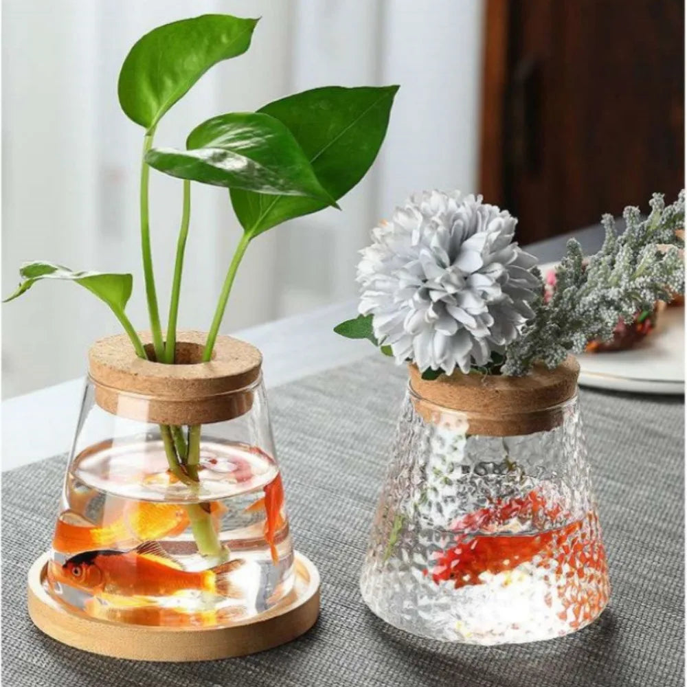 Glass hydroponic vase propagation station elegant table décor