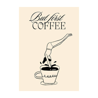 Coffee Diver Trendy Canvas Wall Art Print