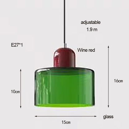 Colorful Glass Globe Pendant Light