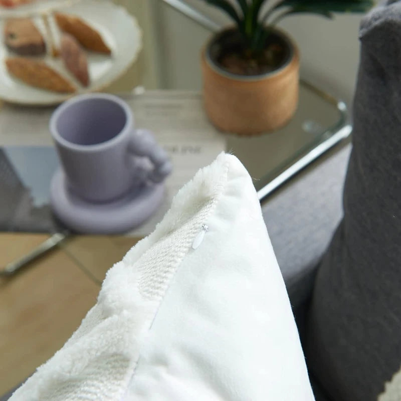 Soft Plush Luxury Pillow Cover — styling detail