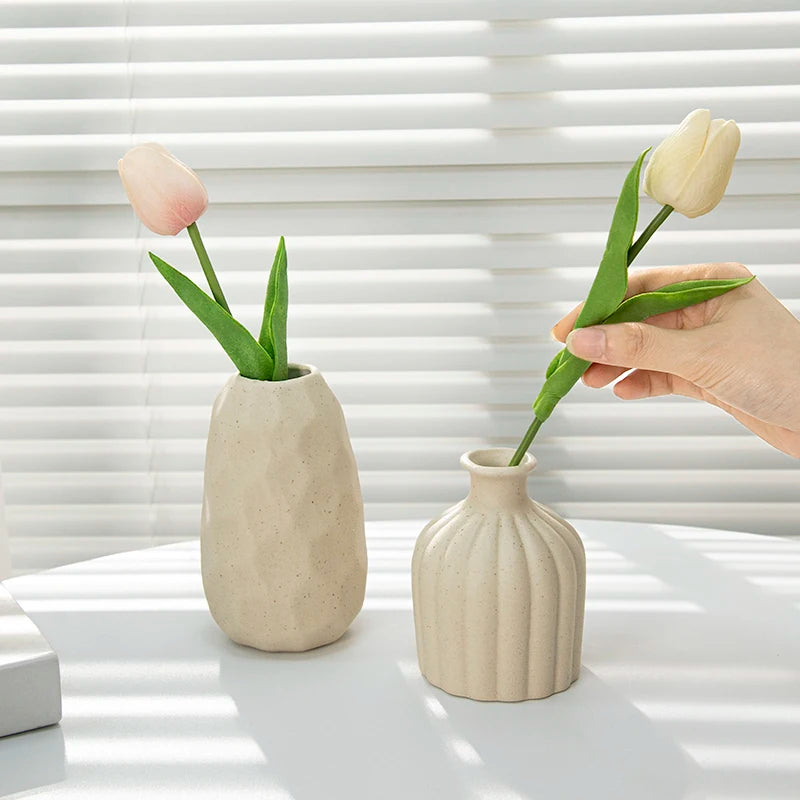 Close-up of retro ceramic vase finish and texture detail