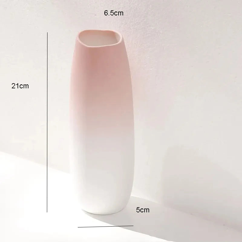 Nordic pink plastic flower vase living room modern décor