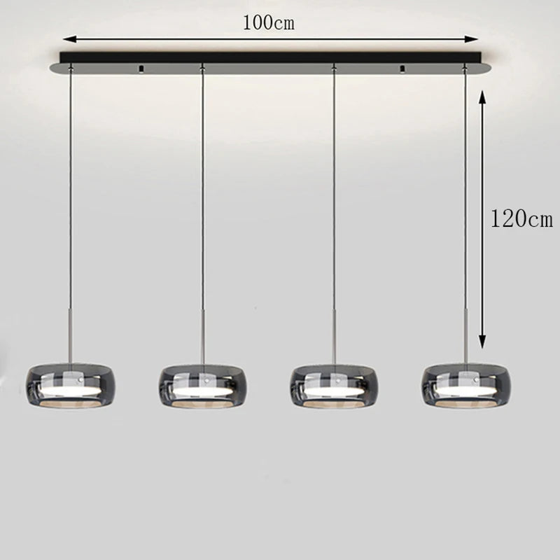 Multi Head Glass Pendant Light