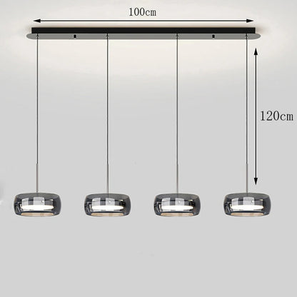 Multi Head Glass Pendant Light