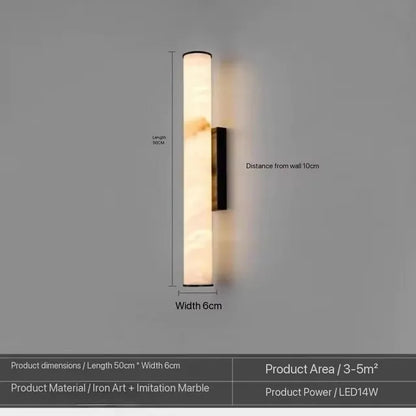 Copper Faux Marble Wall Sconce