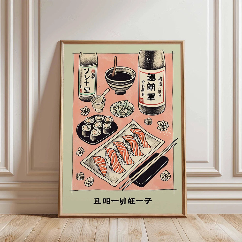 Japanese Sushi Bar Canvas Wall Art