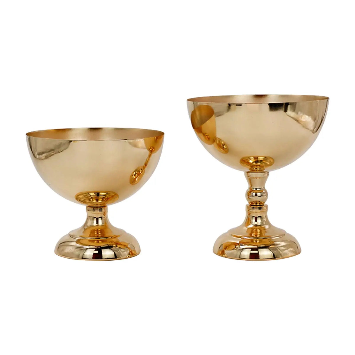 Gold metal wedding flower stand vase Style 1 large size with floral arrangement