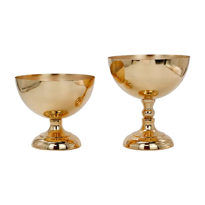 Gold metal wedding flower stand vase Style 1 large size with floral arrangement