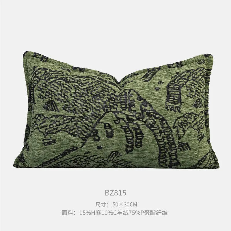 Geometric Jacquard Throw Pillow Cover — styling detail