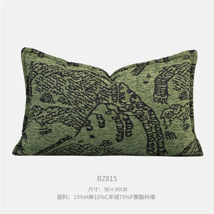 Geometric Jacquard Throw Pillow Cover — styling detail