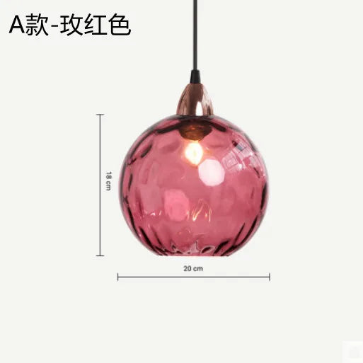 Colored Glass Ball Pendant