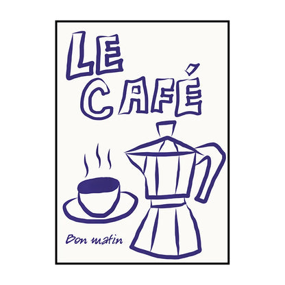 Retro Coffee Menu Kitchen Canvas Wall Art Print