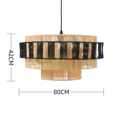 Bamboo chandelier profile G at 38 centimetres across