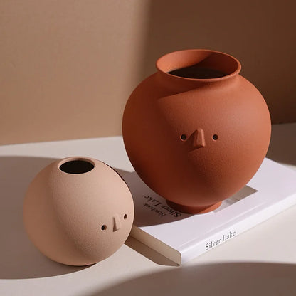 Wabi Sabi ceramic vase desktop foyer art flower arrangement décor