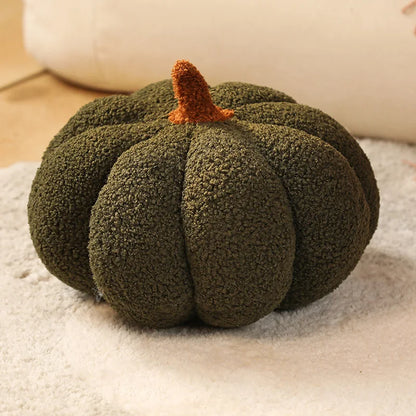 Plush Pumpkin Decorative Pillow — styling detail