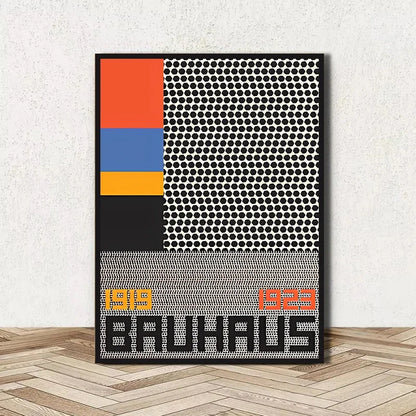 Abstract Bauhaus Geometric Line Art Canvas Wall Art