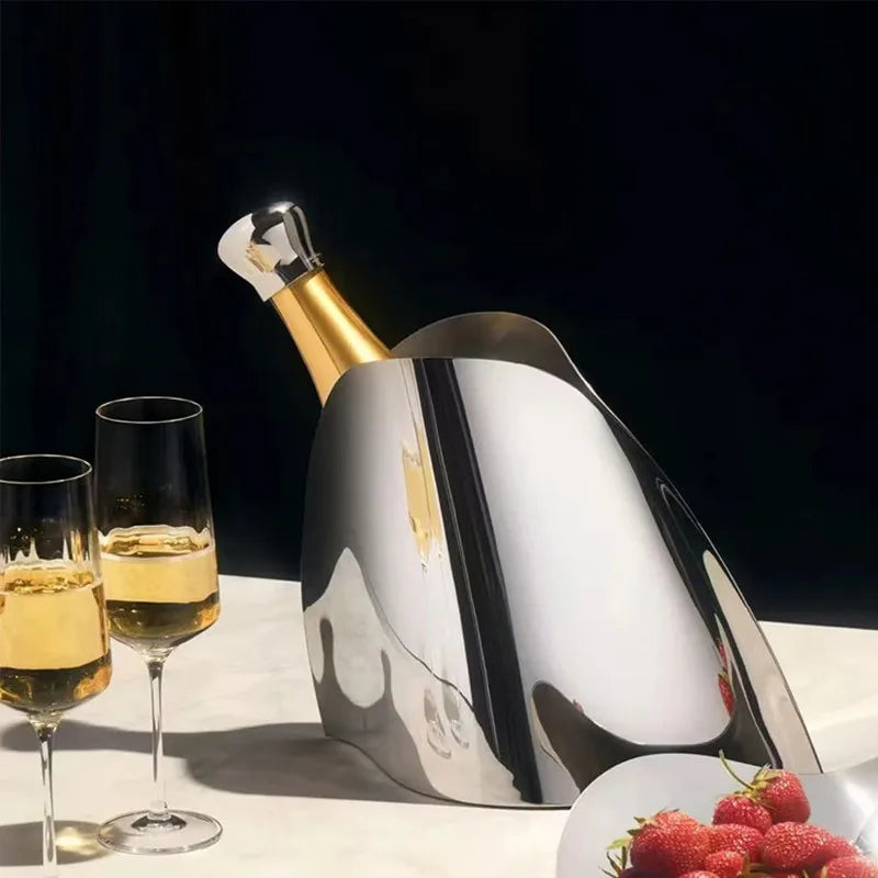 Luxury stainless steel ice bucket vase bar party restaurant