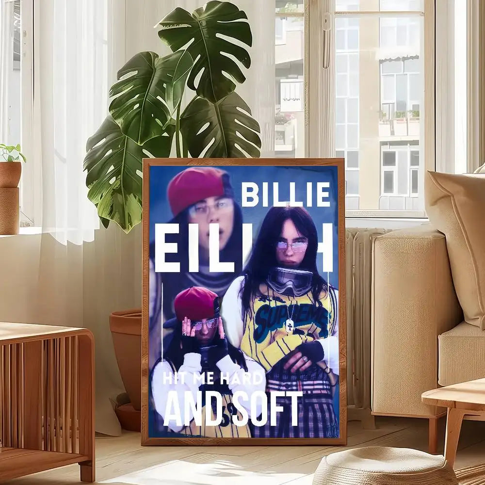 Billie Eilish Music Singer Canvas Wall Art Poster