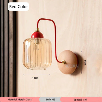 Nordic Amber Glass Wall Sconce