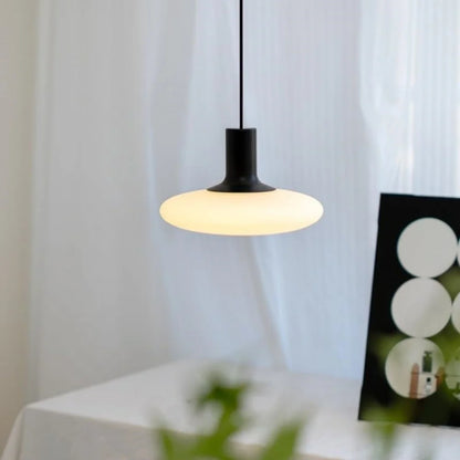 Milky Glass Aluminum Pendant Light