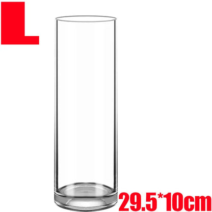 Acrylic clear vase with plants for home and office display