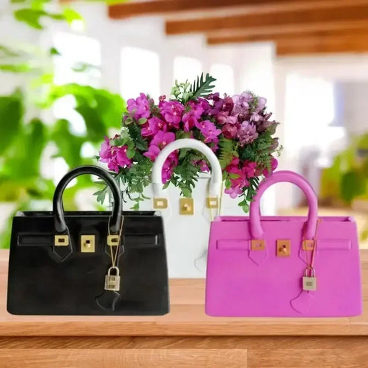 Minimalist bag shaped flower vase wedding table interior décor