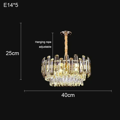 Large 45.3 in (115 cm) round crystal pendant chandelier on iron
