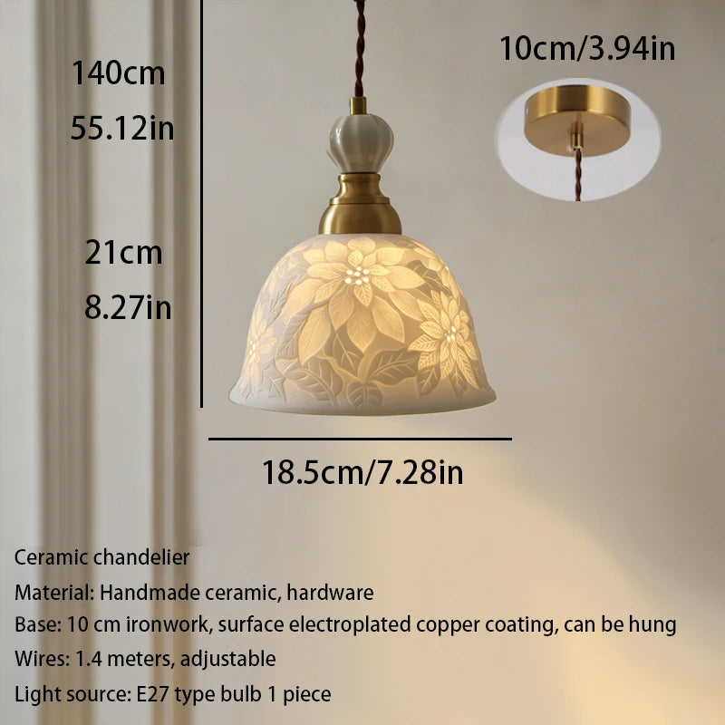 Japanese Ceramic Flower Wall Sconce