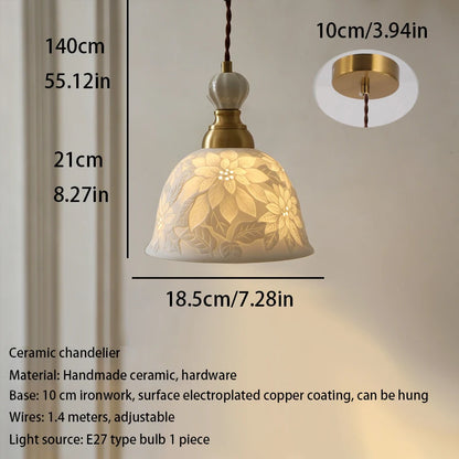 Japanese Ceramic Flower Wall Sconce