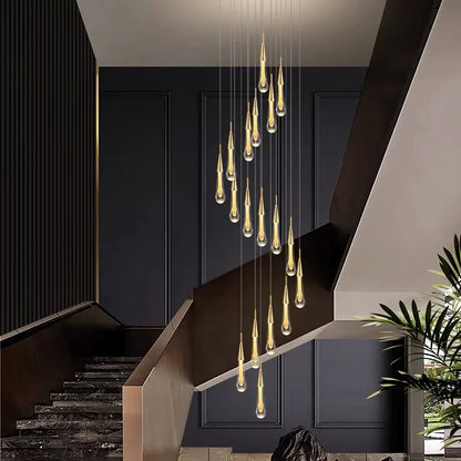 Chrome crystal cluster chandelier with 18 freely arranged lights