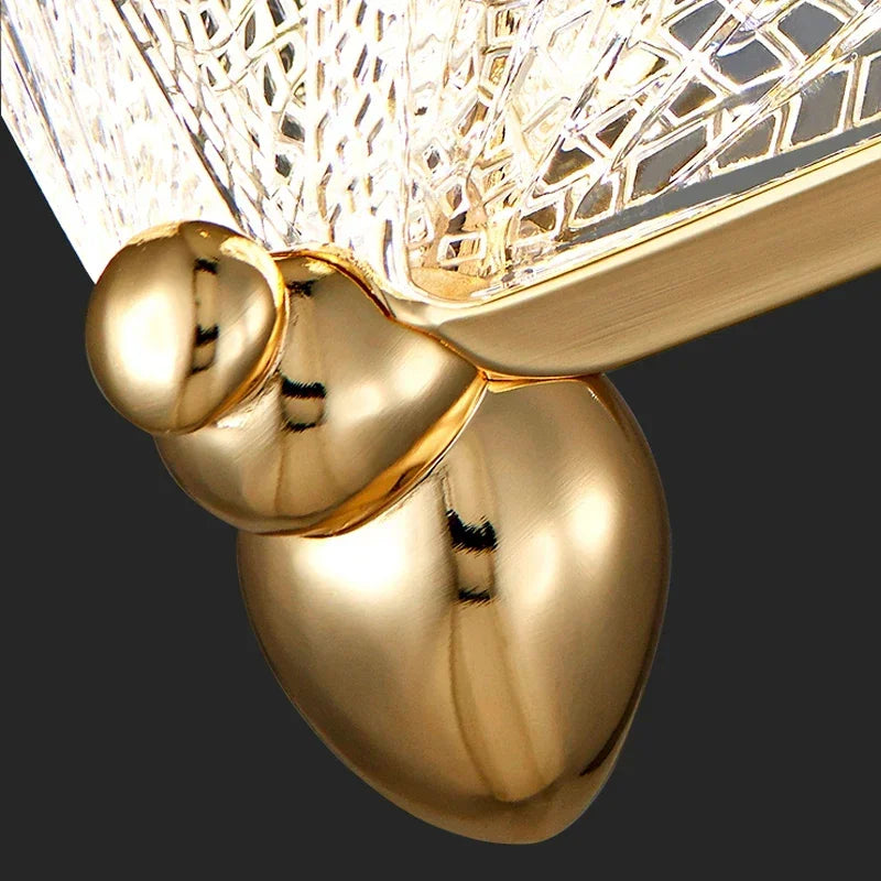 Seven head butterfly crystal chandelier on a 15.7 in (40 cm) chassis