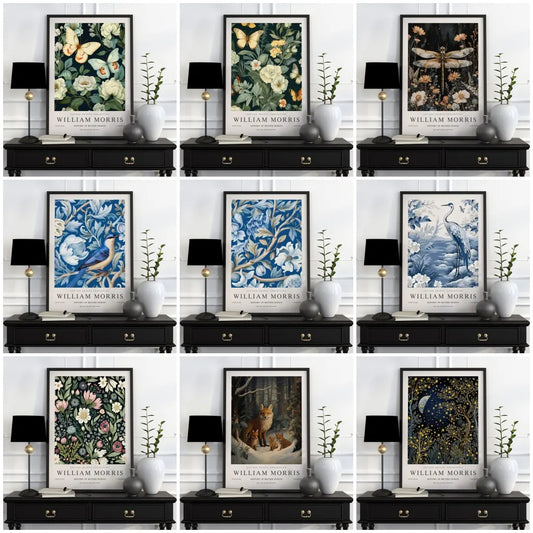 William Morris Botanical Animals Canvas Wall Art