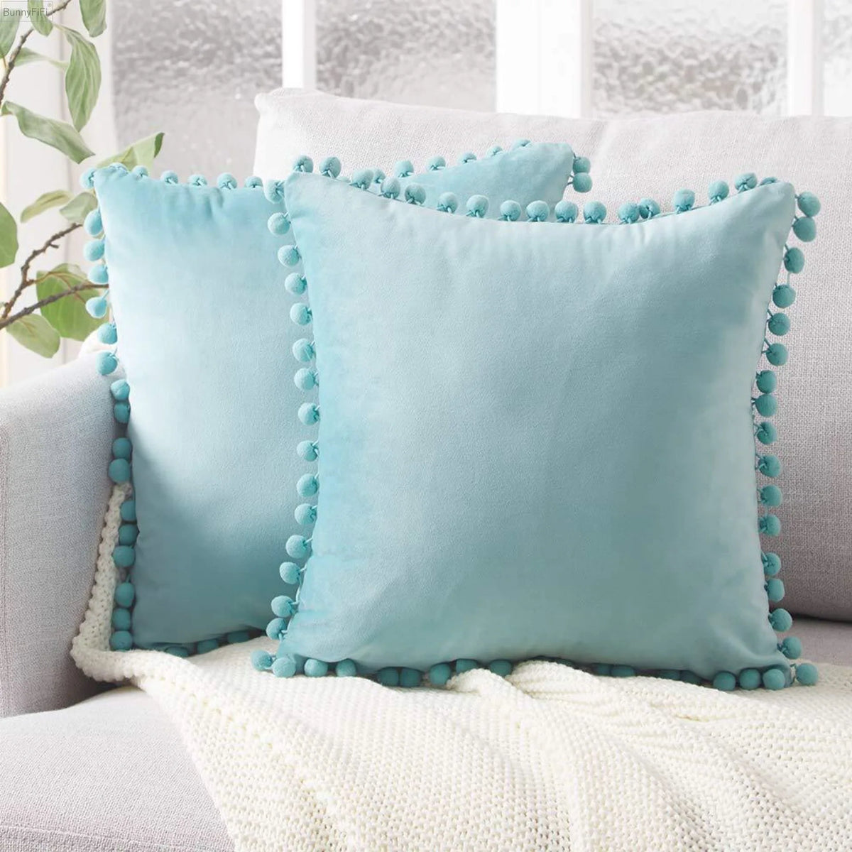 Velvet Throw Pillow Cover — alternate view