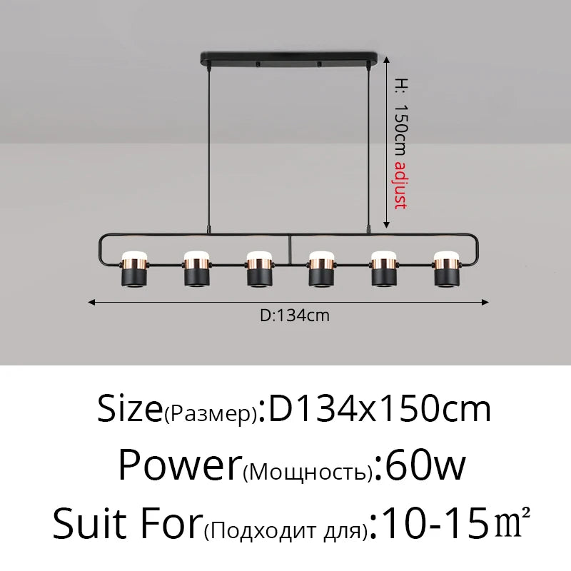 Spotlight cluster chandelier at 26.8 in width with three heads