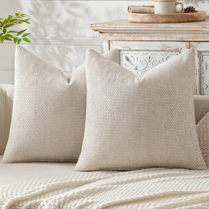 Farmhouse Chenille Throw Pillow Cover — styling detail