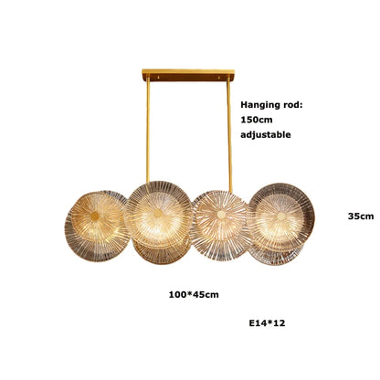 Lotus leaf wall lamp design D with frosted glass leaf shade