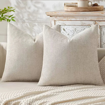 Cross-Stitch Chenille Pillow Cover