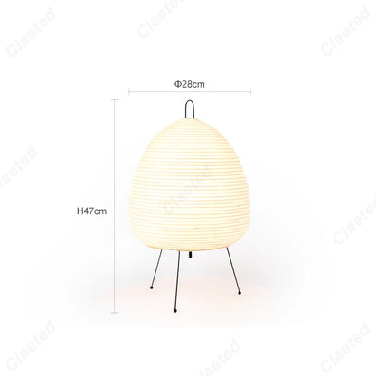 Japanese lantern lamp AU plug warm light on study desk