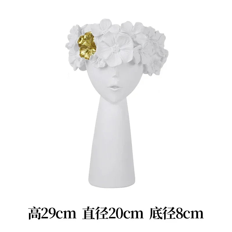 Nordic Cute Girl Flower Vase Living Room Desktop | Aurelia