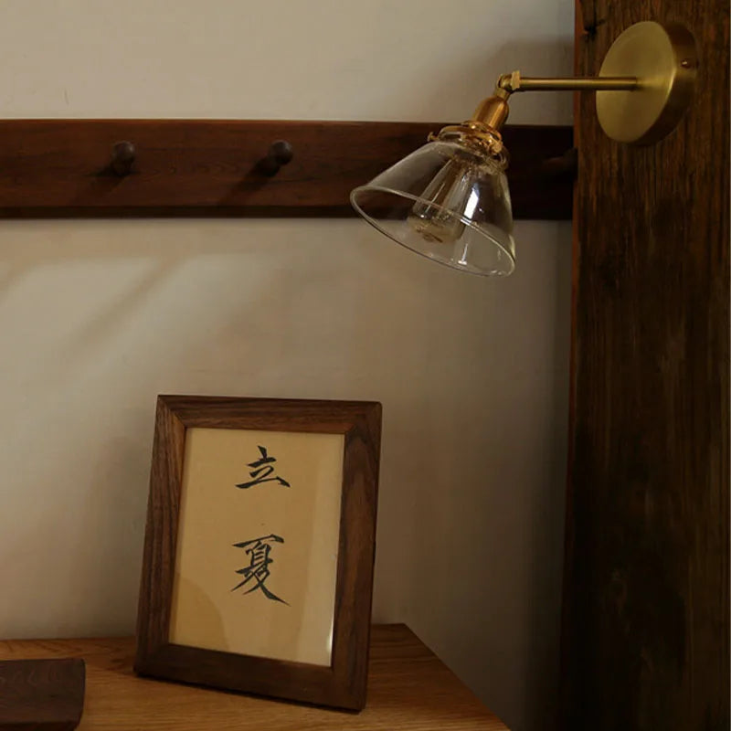 Japanese Glass Bathroom Wall Sconce