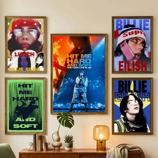 Billie Eilish Music Singer Canvas Wall Art Poster