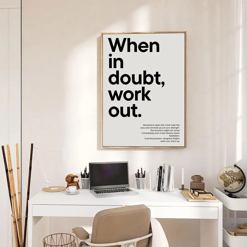 Minimalist Motivational Discipline Quote Canvas Wall Art