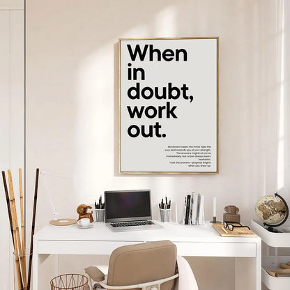 Minimalist Motivational Discipline Quote Canvas Wall Art