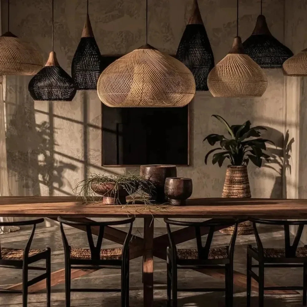 Wabi Sabi Rattan Pendant