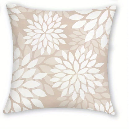 Floral Print Plush Throw Pillow Cover — styling detail