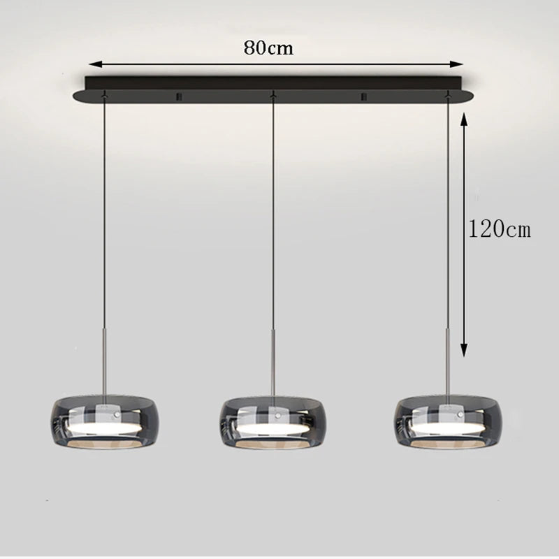 Multi Head Glass Pendant Light